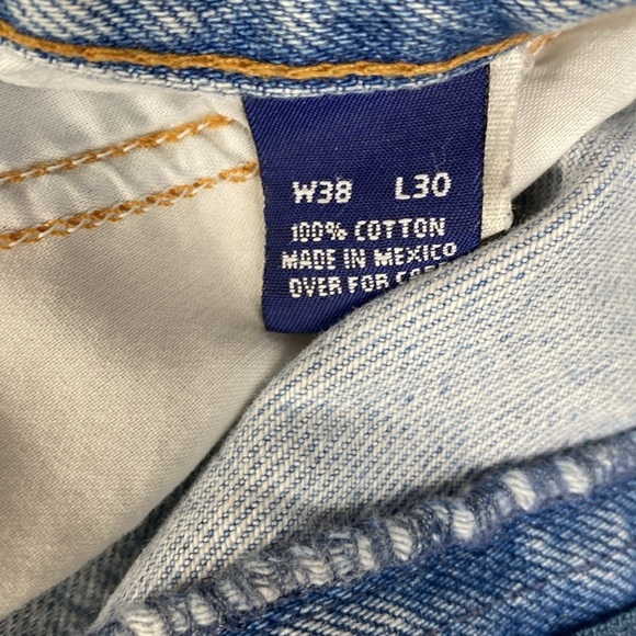 Vintage 90’s Structure jeans baggy fit tapered leg 38x30 light wash all cotton - Picture 7 of 13